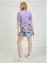 Orsay Modrofialová dámska vzorovaná zavinovací sukňa/šortky ORSAY