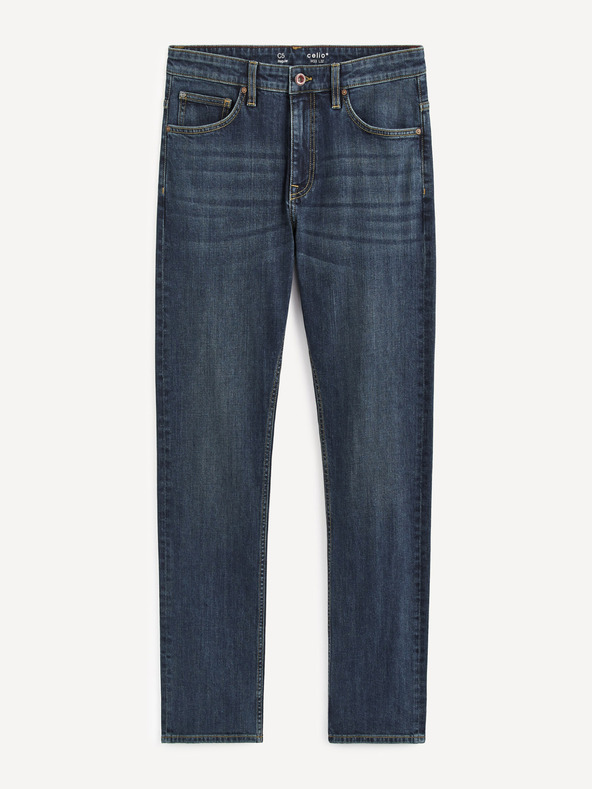 Celio Tmavomodré pánske džínsy rovného strihu Celio