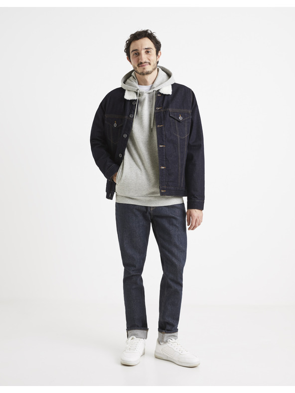 Celio Šedá pánska základná mikina Celio