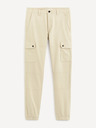 Celio Krémové pánske nohavice Celio Solyte