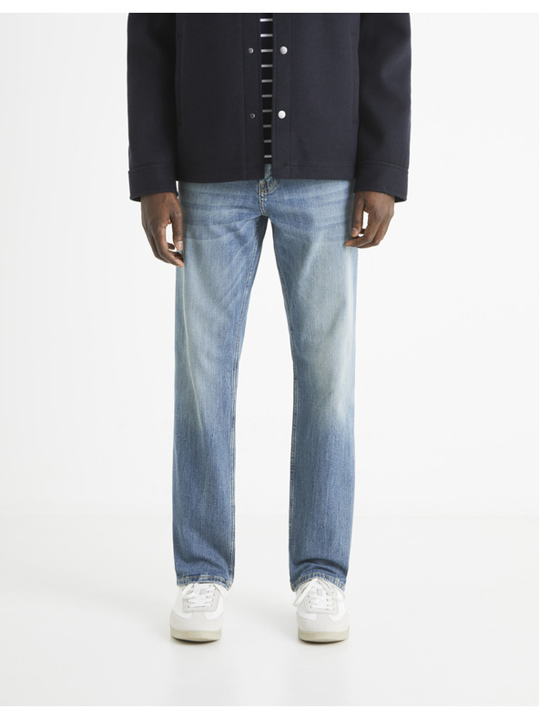 Celio Svetlomodré pánske džínsy rovného strihu Celio C5