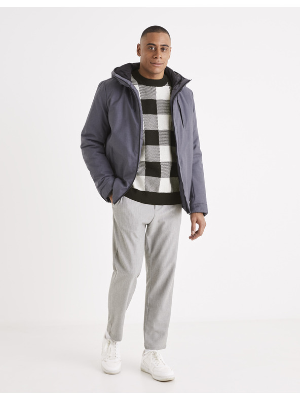 Celio Šedé pánske nohavice Celio 24H Avoclair