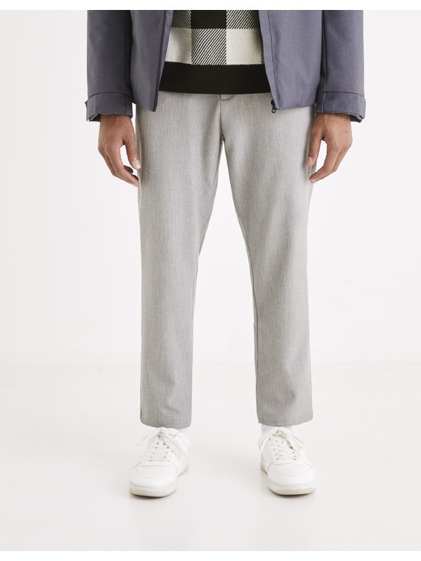 Celio Šedé pánske nohavice Celio 24H Avoclair