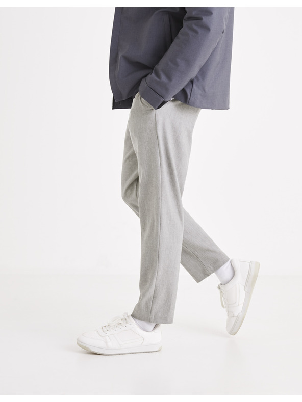 Celio Šedé pánske nohavice Celio 24H Avoclair