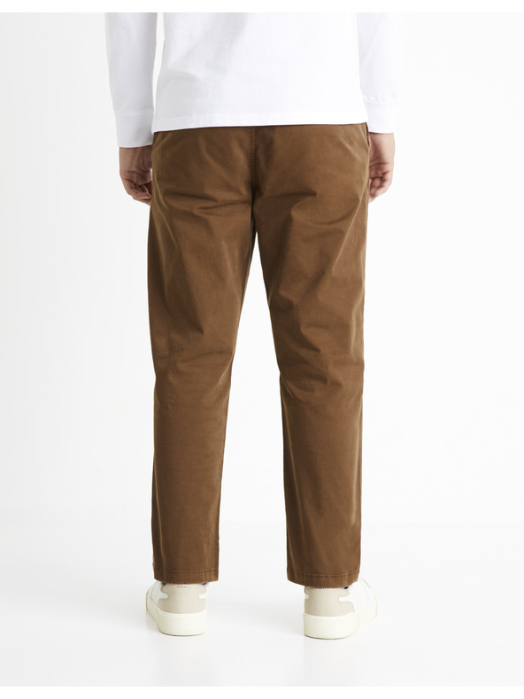 Celio Hnedé pánske nohavice Celio Cochicrop