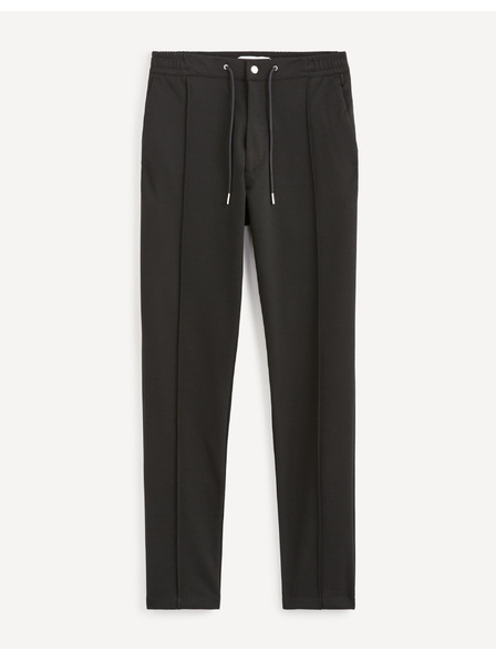 Celio Čierne pánske nohavice Celio 24H Cobozal