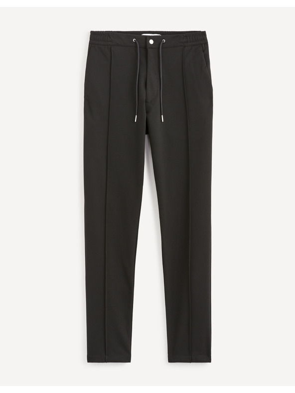 Celio Čierne pánske nohavice Celio 24H Cobozal