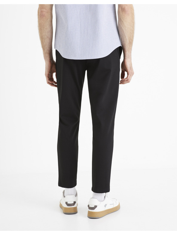 Celio Čierne pánske nohavice Celio 24H Cobozal