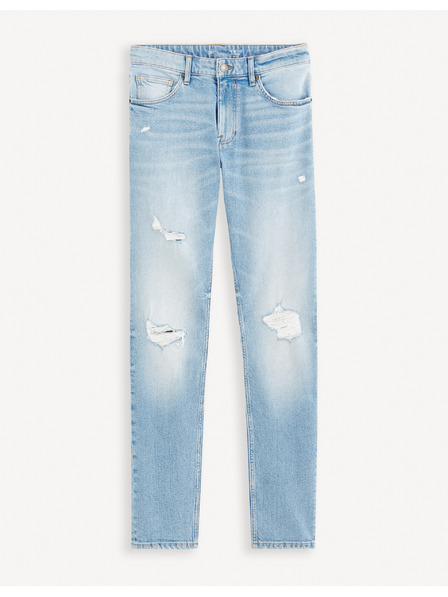 Celio Svetlomodré pánske slim fit džínsy Celio Fostroy
