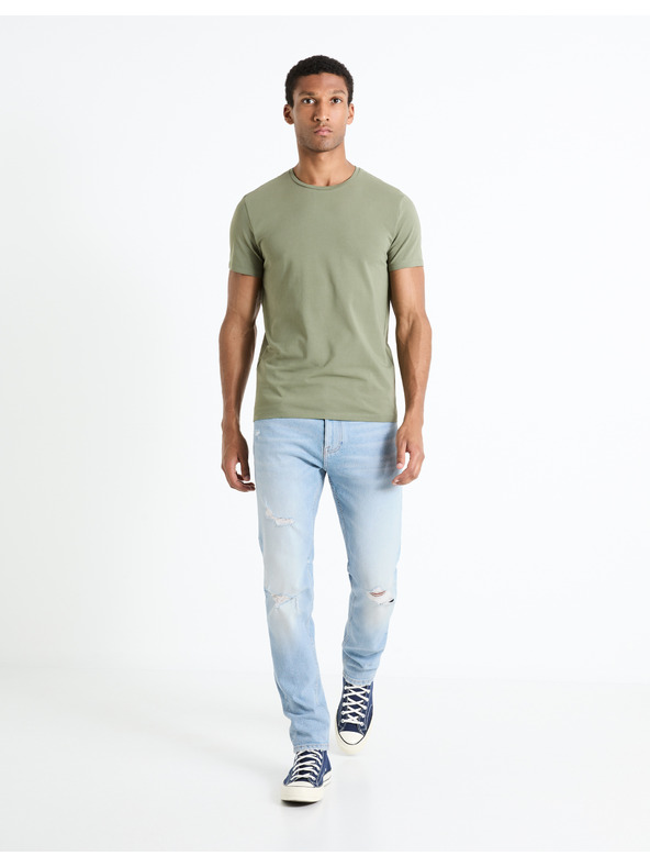 Celio Svetlomodré pánske slim fit džínsy Celio Fostroy