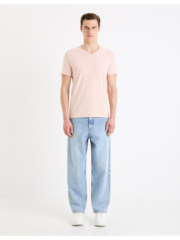 Celio Ružová pánska základná košeľa Celio Neuniv