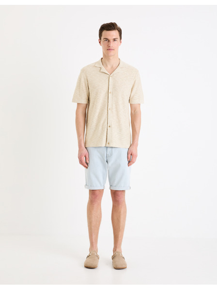 Celio Svetlomodré pánske džínsové šortky Celio Boknitbm