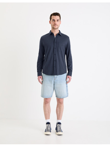 Celio Tmavomodrá pánska košeľa Celio Gaselle