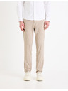 Celio Béžové pánske chino nohavice Celio Gosi