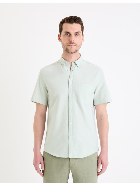 Celio Svetlozelené pravidelné tričko Celio Daxfordmc