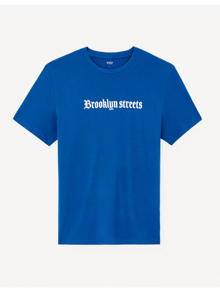 Celio Modré pánske tričko Celio Jedark