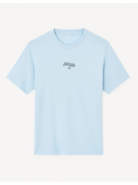 Celio Svetlomodré pánske tričko Celio Jeword