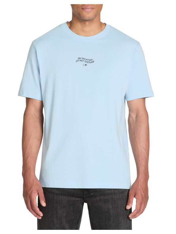 Celio Svetlomodré pánske tričko Celio Jeword