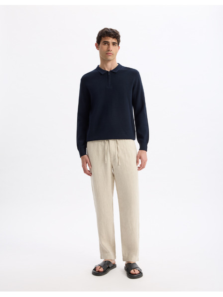 Celio Tmavomodrá pánska mikina Celio Leviathan