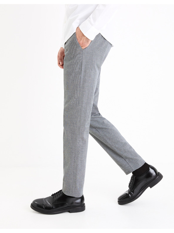 Celio Šedé pánske chino nohavice Celio Gosi