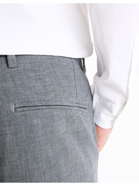 Celio Šedé pánske chino nohavice Celio Gosi