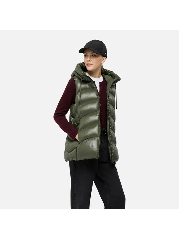 Geox Khaki dámska vesta Geox Bleyze