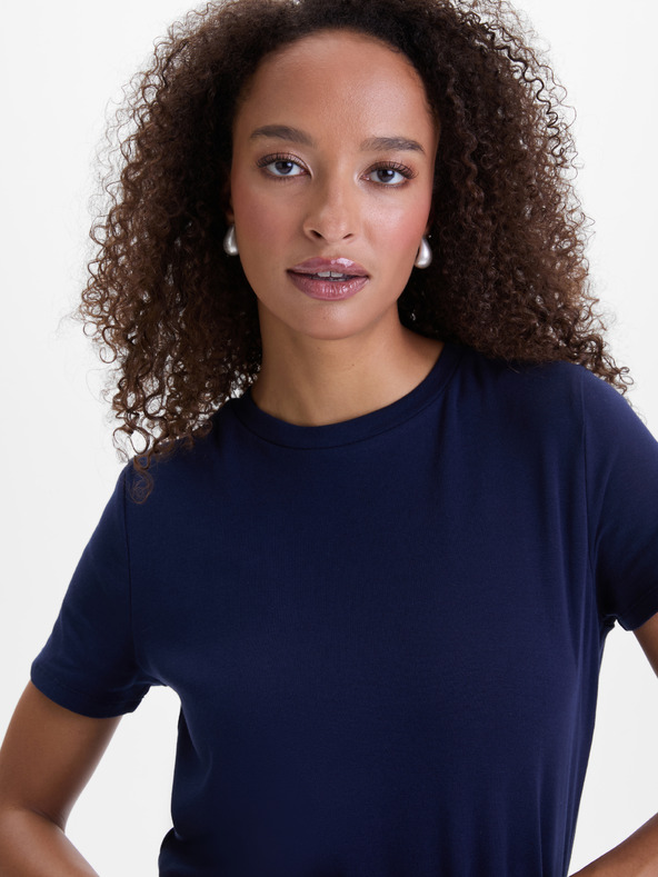 Orsay Tmavomodré dámske tričko s krátkym rukávom ORSAY