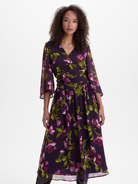 Orsay Fialová dámska zavinovacia blúzka s kvetinovým vzorom ORSAY