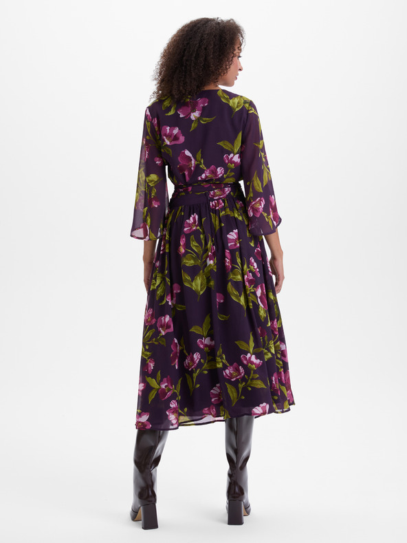 Orsay Fialová dámska zavinovacia blúzka s kvetinovým vzorom ORSAY