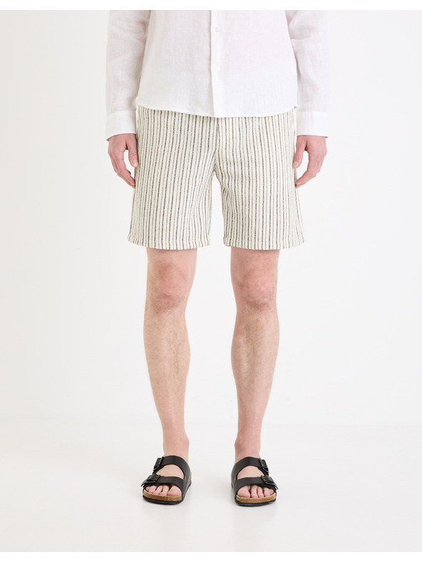 Celio Plátené krátke nohavice Gostripebm