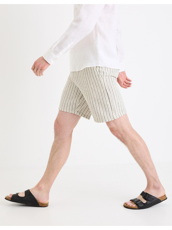Celio Plátené krátke nohavice Gostripebm
