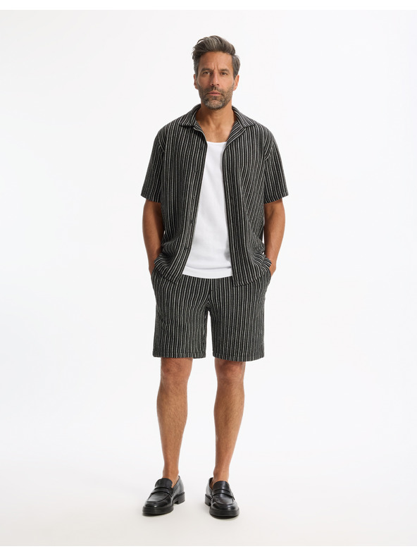 Celio Plátené krátke nohavice Gostripebm