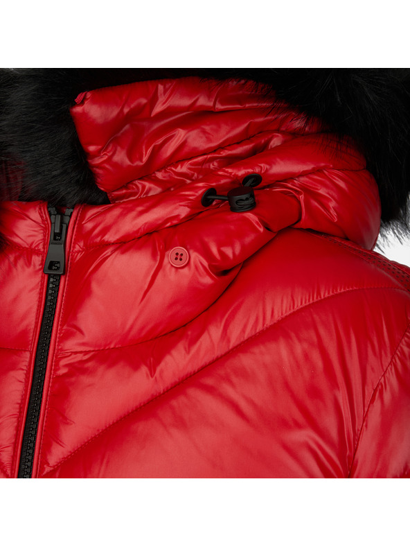 Geox Červená dámska prešívaná bunda Geox Backsie