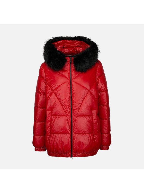 Geox Červená dámska prešívaná bunda Geox Backsie