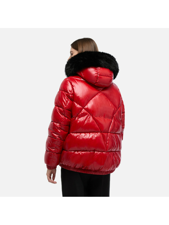 Geox Červená dámska prešívaná bunda Geox Backsie