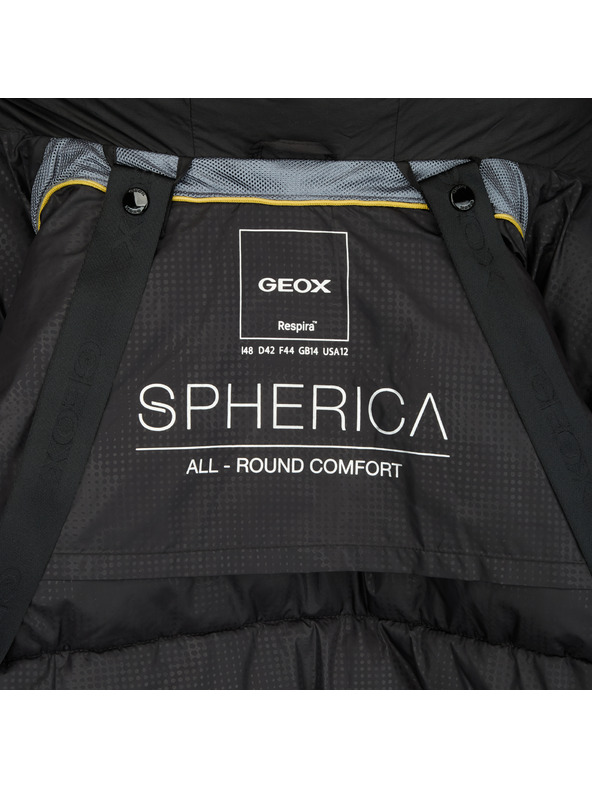 Geox Čierna dámska prešívaná bunda Geox Spherica