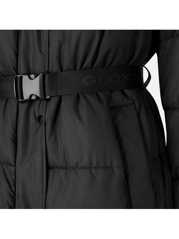 Geox Čierna dámska prešívaná bunda Geox Spherica
