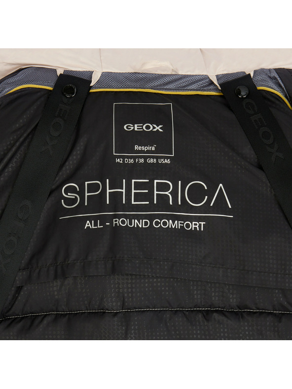 Geox Krémová dámska páperová bunda Geox Spherica