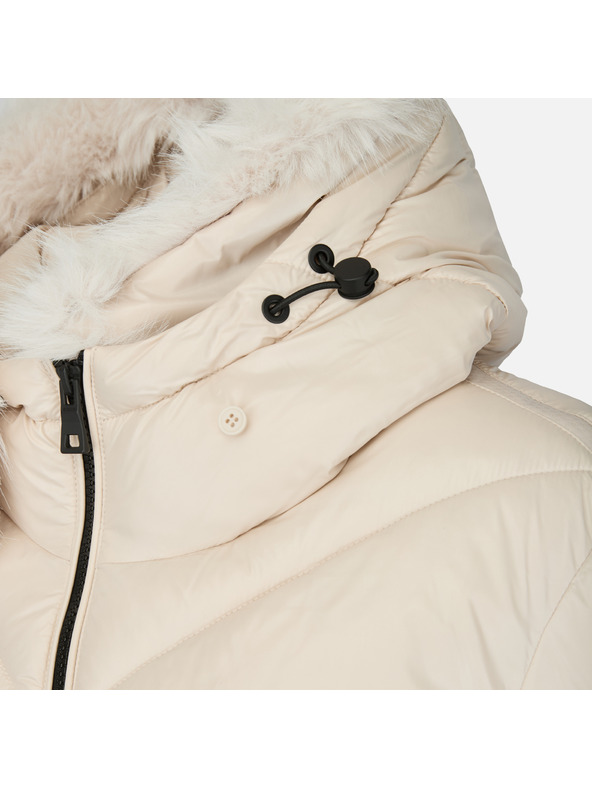 Geox Krémová dámska prešívaná bunda Geox Backsie