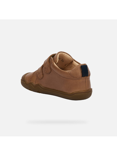 Geox Hnedé chlapčenské barefoot topánky na prvé krôčky Geox Steppieup Boy
