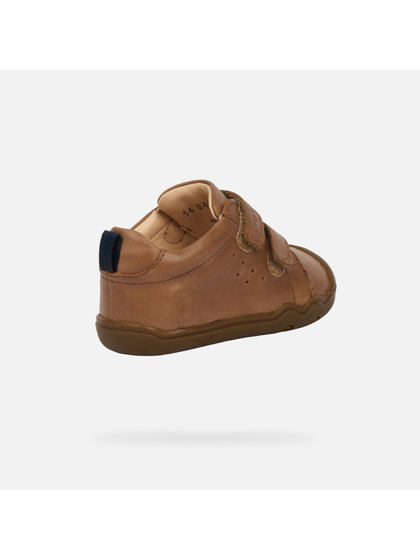Geox Hnedé chlapčenské barefoot topánky na prvé krôčky Geox Steppieup Boy