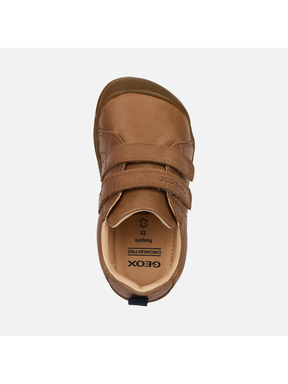 Geox Hnedé chlapčenské barefoot topánky na prvé krôčky Geox Steppieup Boy