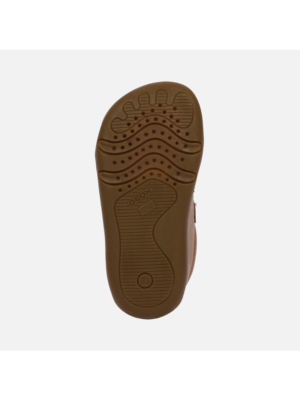 Geox Hnedé chlapčenské barefoot topánky na prvé krôčky Geox Steppieup Boy