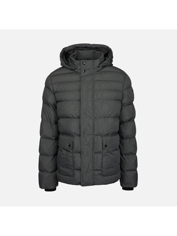 Geox Sivá pánska páperová bunda Geox Leitan