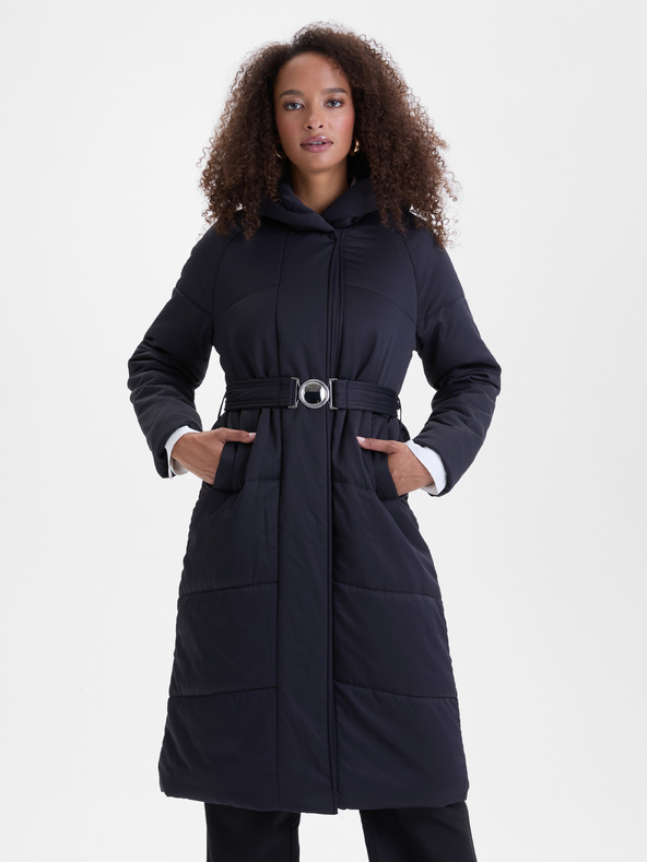 Orsay Čierny dámsky prešívaný kabát ORSAY