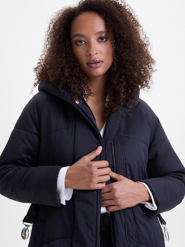 Orsay Čierny dámsky prešívaný kabát ORSAY