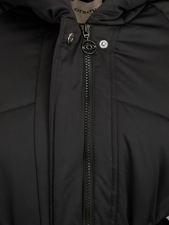 Orsay Čierny dámsky prešívaný kabát ORSAY