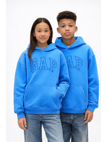GAP Detská mikina s logom a fleece GAP
