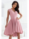 numoco PATRICIA Exkluzívne šaty s čipkou - ružové