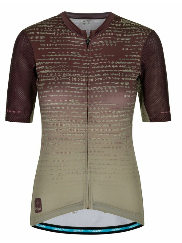 Kilpi Dámsky cyklistický dres Kilpi RITAEL-W v khaki a vínovej farbe